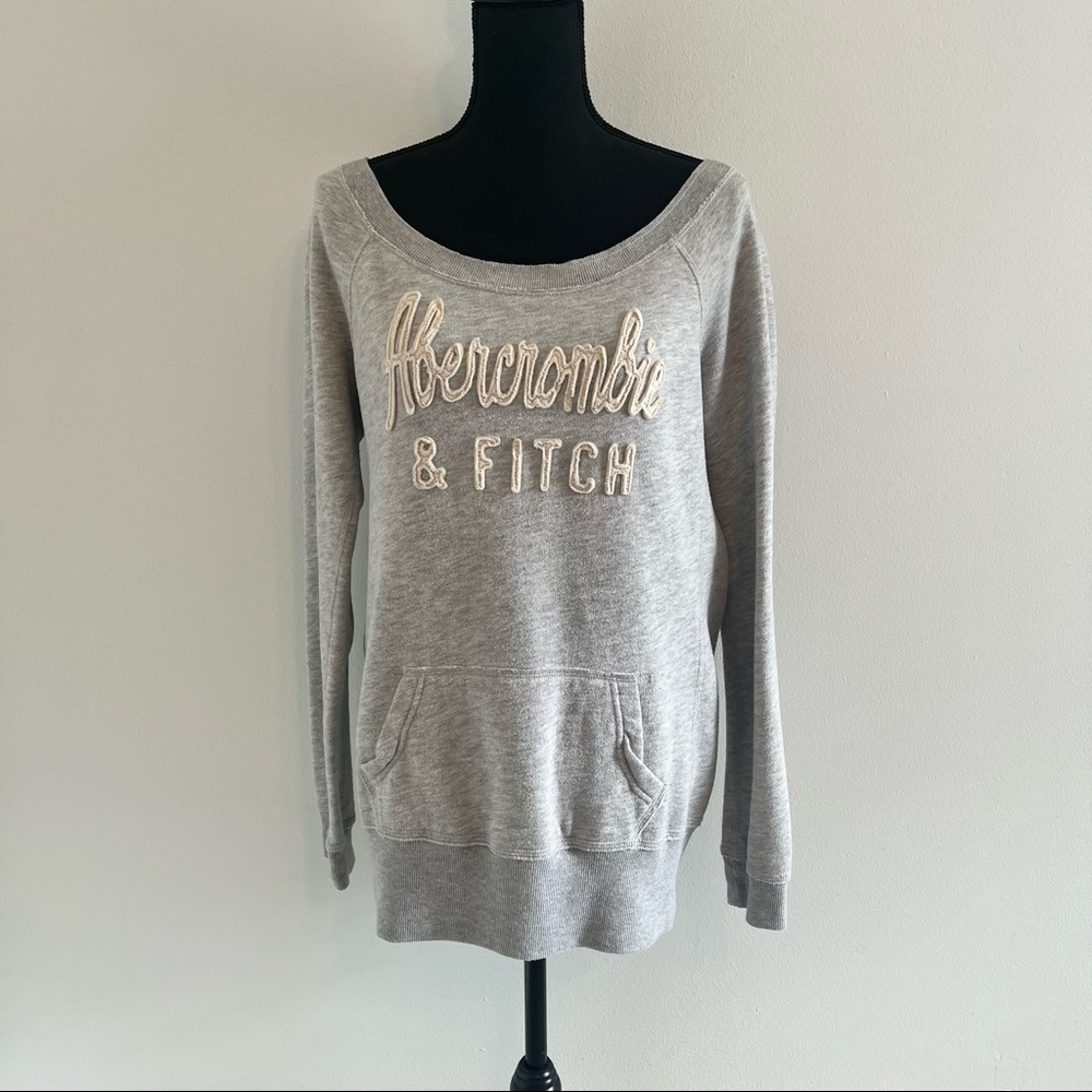 A+F Gray Boatneck Sweater